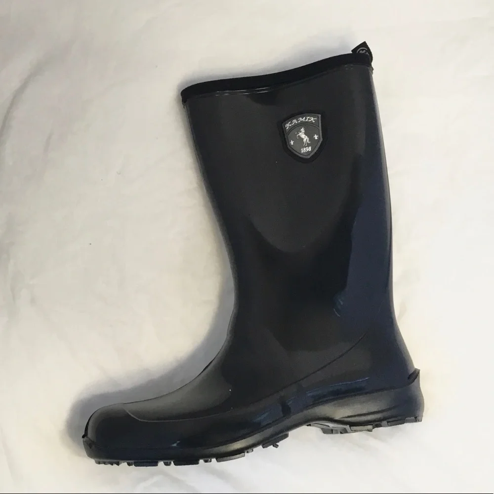 Kamik 1898 MID CALF  BLACK‎ RAIN BOOTS SIZE 8